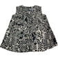 Paul Costelloe Women's Sleeveless Blouse UK10 Black Geometric Print