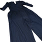 Jumpsuit  Women's Navy Blue V Neck Casual 3/4 Sleeve UK Size 8