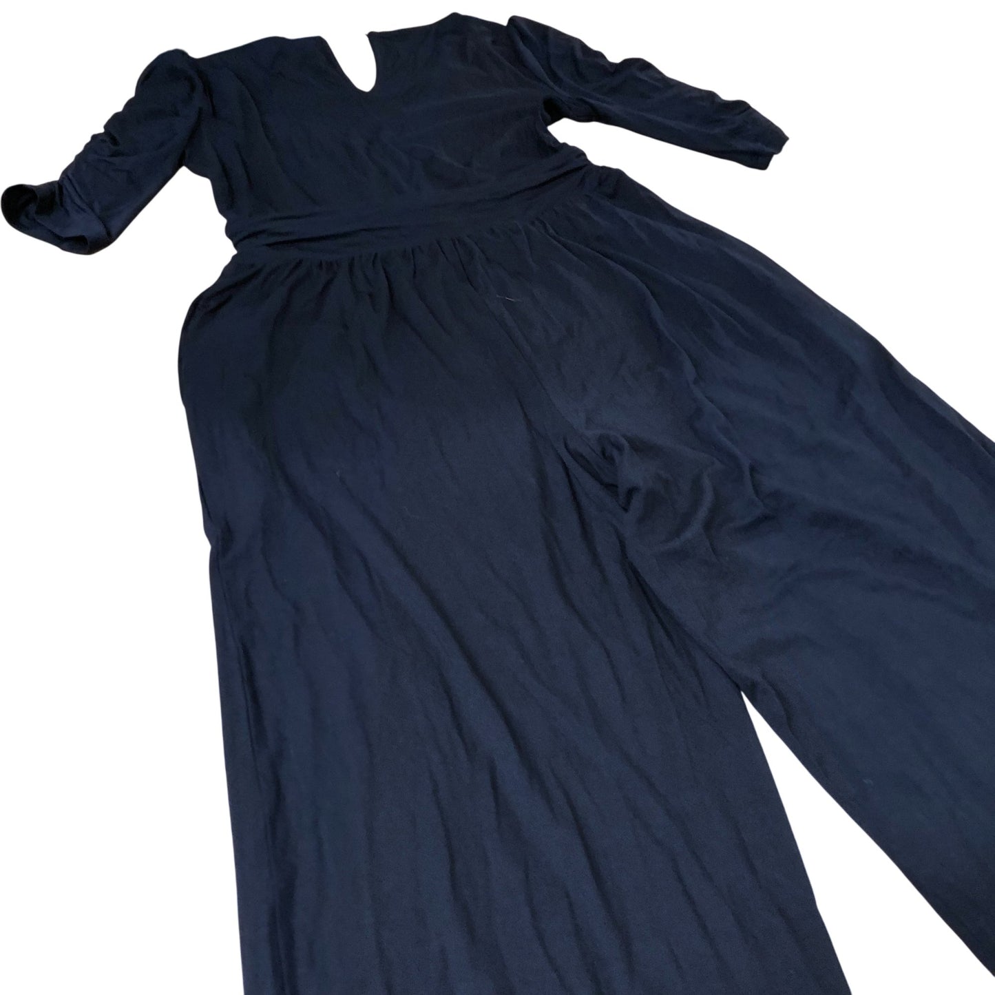 Jumpsuit  Women's Navy Blue V Neck Casual 3/4 Sleeve UK Size 8