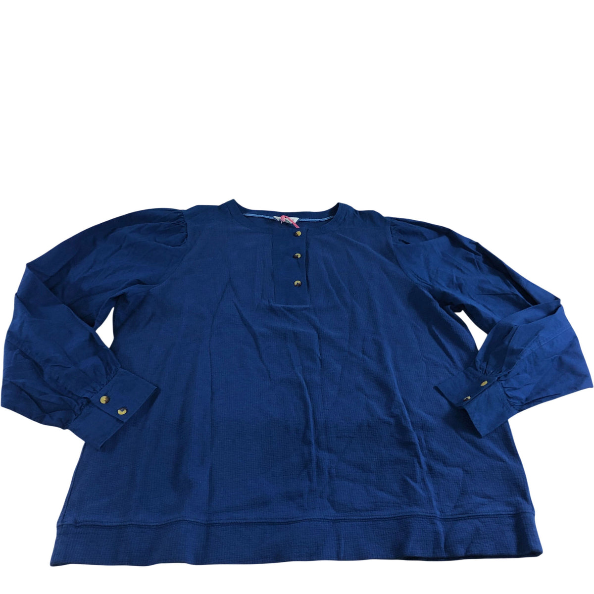 Honey Mix Media Top UK20 Women's Blue Cotton Long Sleeve
