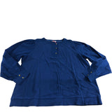 Honey Mix Media Top UK20 Women's Blue Cotton Long Sleeve