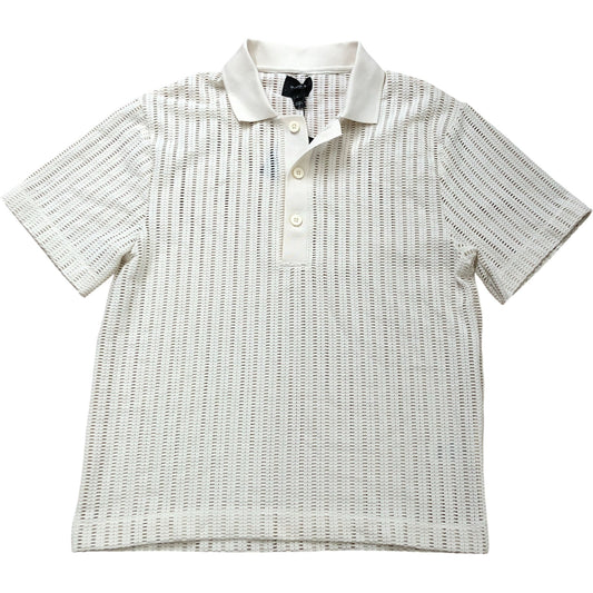River Island Unplanned Polo Shirt Size S Men's Short Sleeve Lightweight Cream