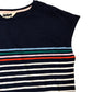 Navy Striped T-Shirt Dress Size 12 Women's Soft Cotton Casual Wear
