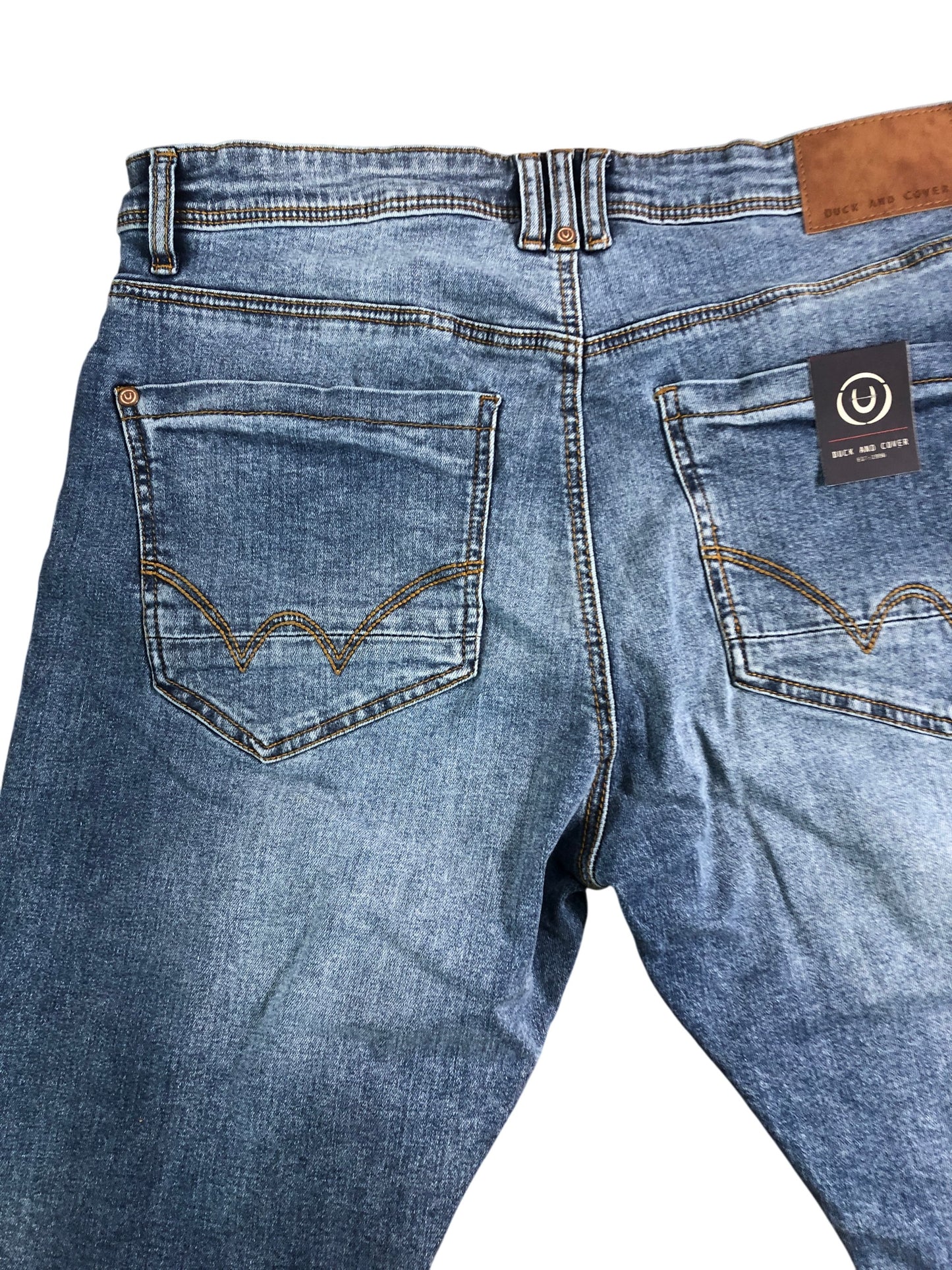 DUCK AND COVER ZEKI W34 Men's Denim Shorts Blue Classic Fit