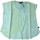 Weird Fish Valli Top Size 12 Women's Pale Yellow Leaf Print
