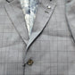 River Island Grey Check Blazer UK36R Men's Suit Jacket Stylish Fit