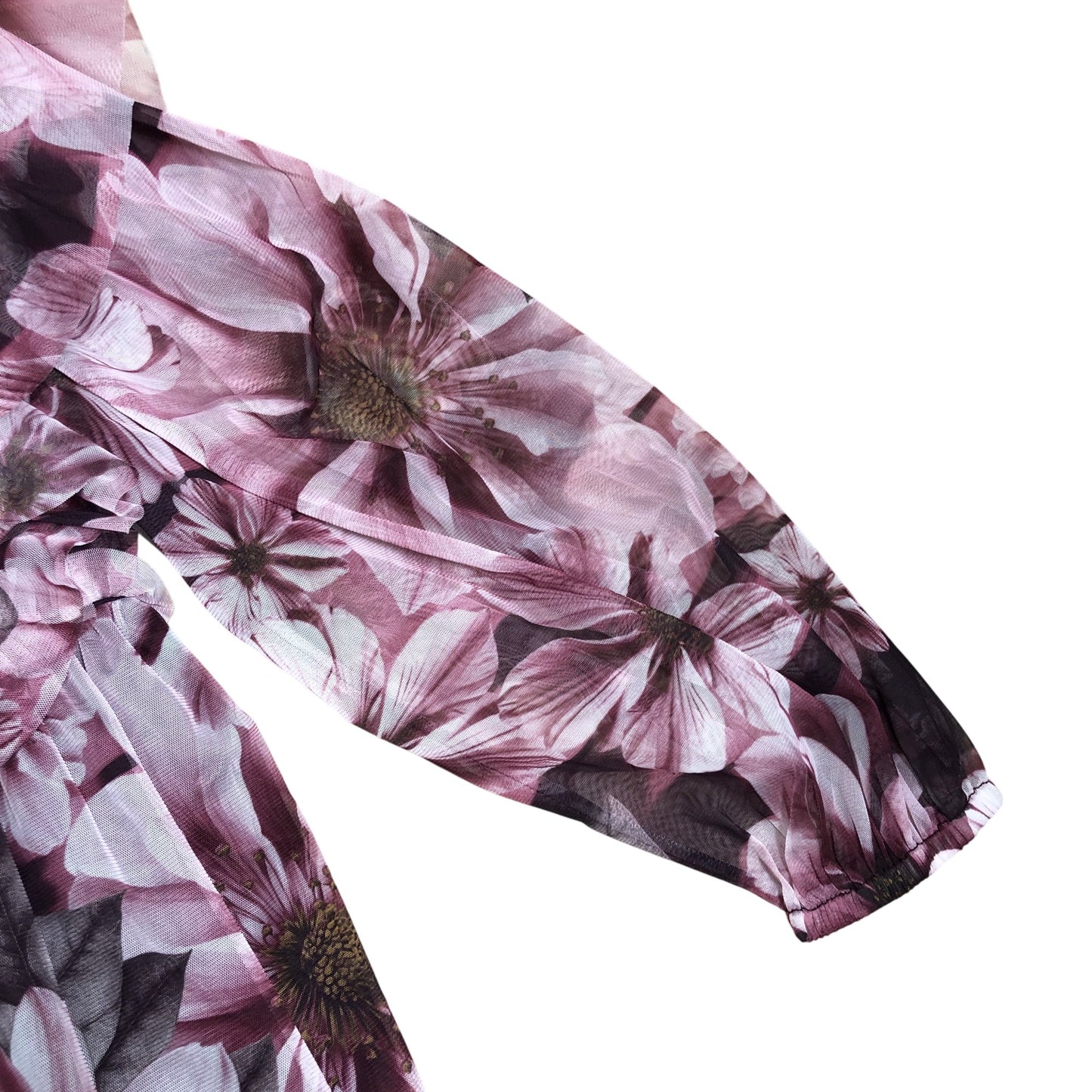 Branded Print Dress Girls New Stylish Puff Sleeve Long Age 9 Years