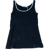 Baukjen Tank Top Women Organic Cotton Size UK6 Ribbed Black Sleeveless
