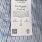 Baukjen Rishma Organic Shirt Blue Black & White Stripe Size 18
