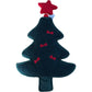 Christmas Tree Design Soft Dog Toy Green With Red Bows