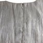 UK16 Women's Midi Dress Beige Ruffle Crinkle Puff Sleeve
