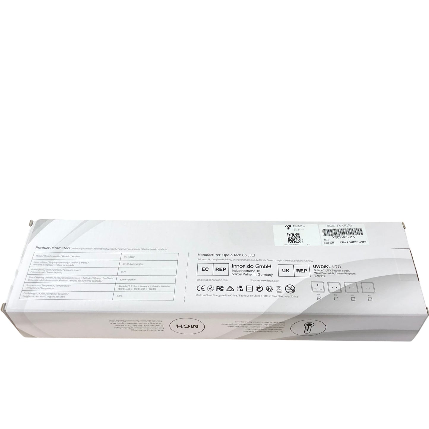 FASZIN Automatic Curling Iron 360 Degree Rotation One Touch Curling MCH Heat