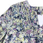Branded Floral Blouse UK 12 Women's Long Sleeve V Neck Pleated