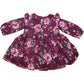 Floral Dress 3-6 Months Baby Girl Long Sleeve Pink Bow Detail