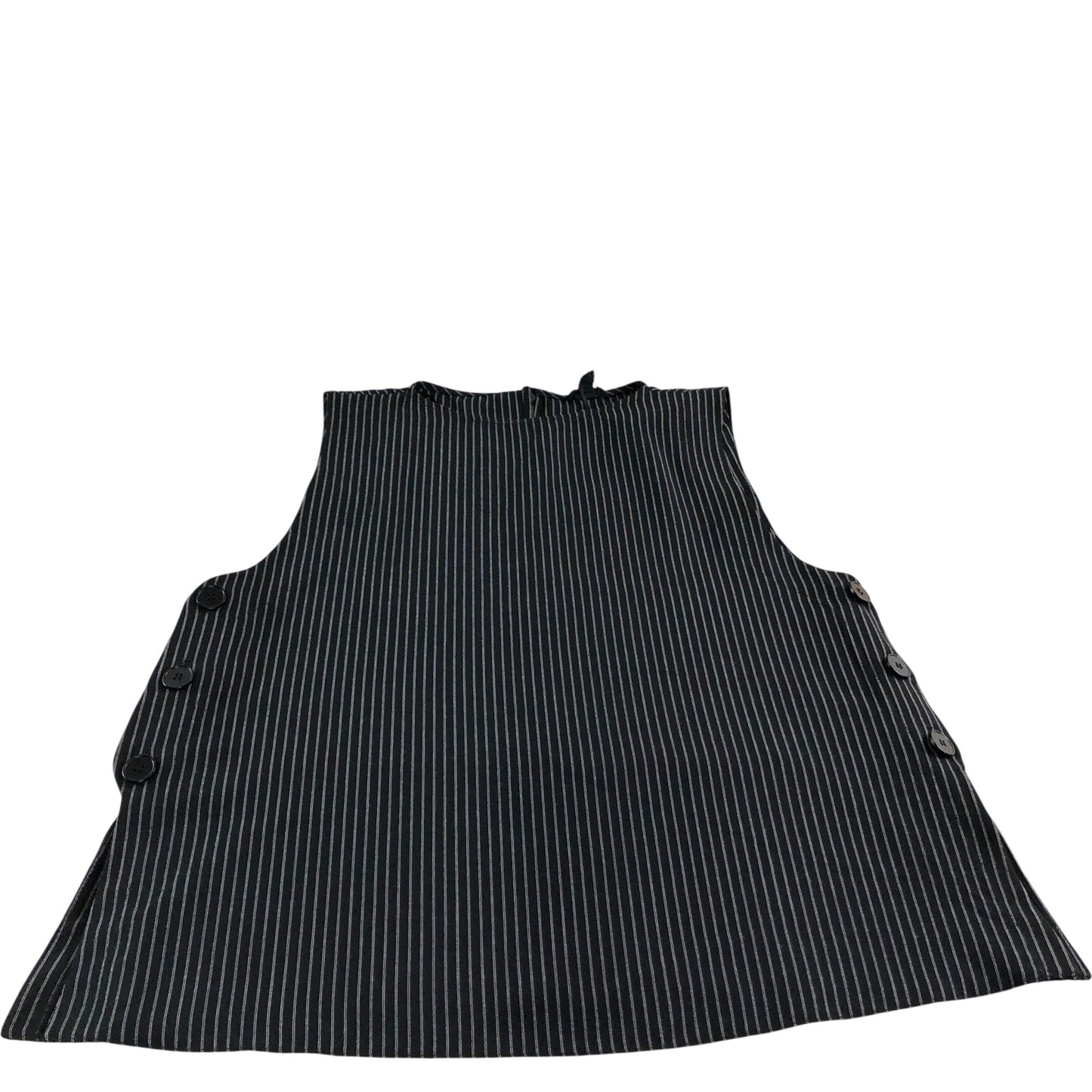 River Island UK14 Women's Striped Sleeveless Top Black