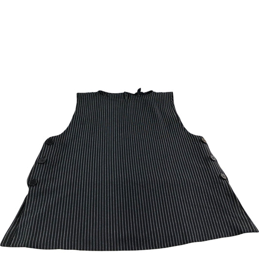 River Island UK14 Women's Striped Sleeveless Top Black