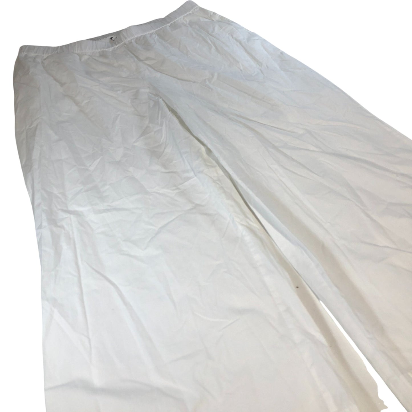 Tommy Hilfiger Wide Leg Trousers Women's White Cotton Elasticated Waist UK20