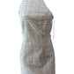 River Island Halter Neck Dress Size S Women's Light Blue Tweed Mini