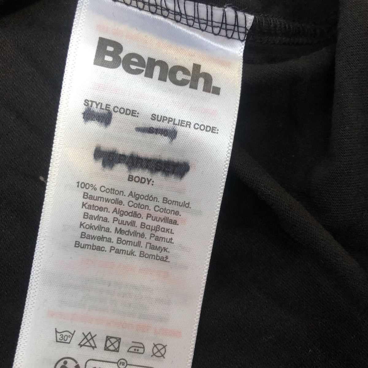 Bench Black Graphic Print T-Shirt Size M
