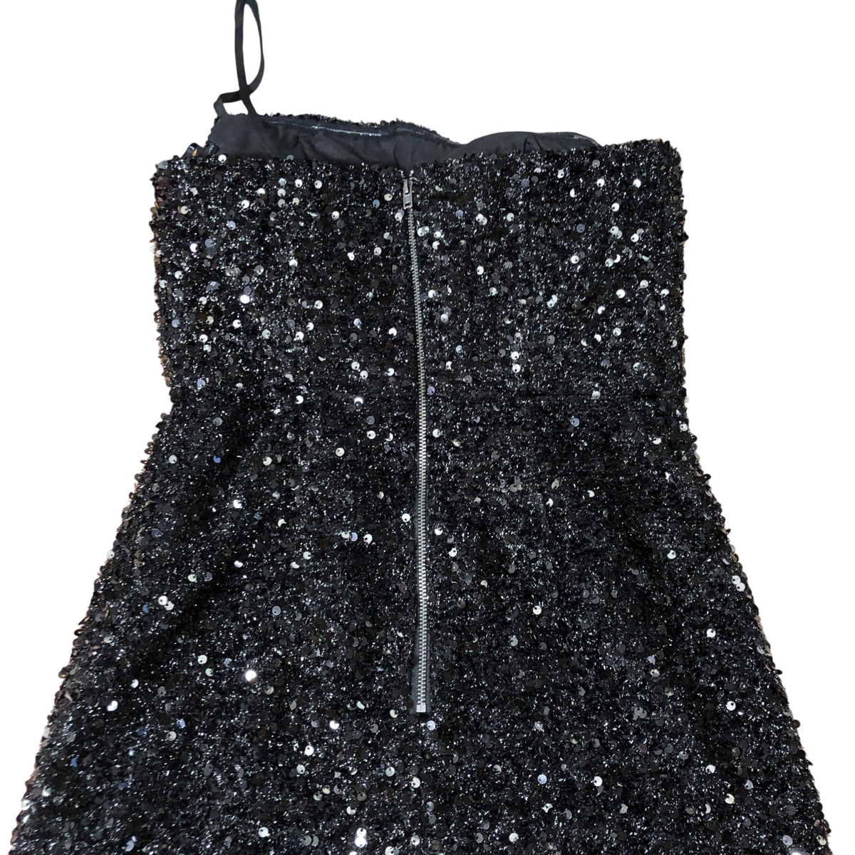 Jarlo Clement Sequined Strapless Dress Women's Black Evening Gown Size 8