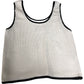 River Island  White Sequin Tank Top UK10 Women's Casual Sleeveless Fashion