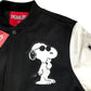 Peanuts Snoopy Varsity Jacket XL Joe Cool Black White Sleeves