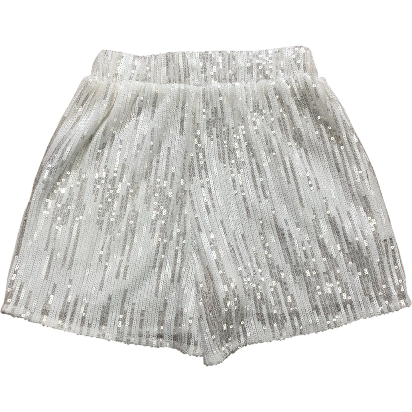 Sequin Shorts UK Size 8 Women's White Tassel Detail Party Wear