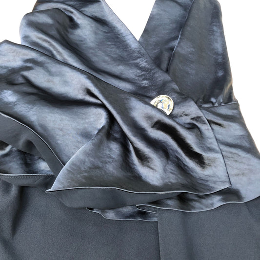 River Island Maxi Dress Women's Black Sleeveless Flared Evening Wear