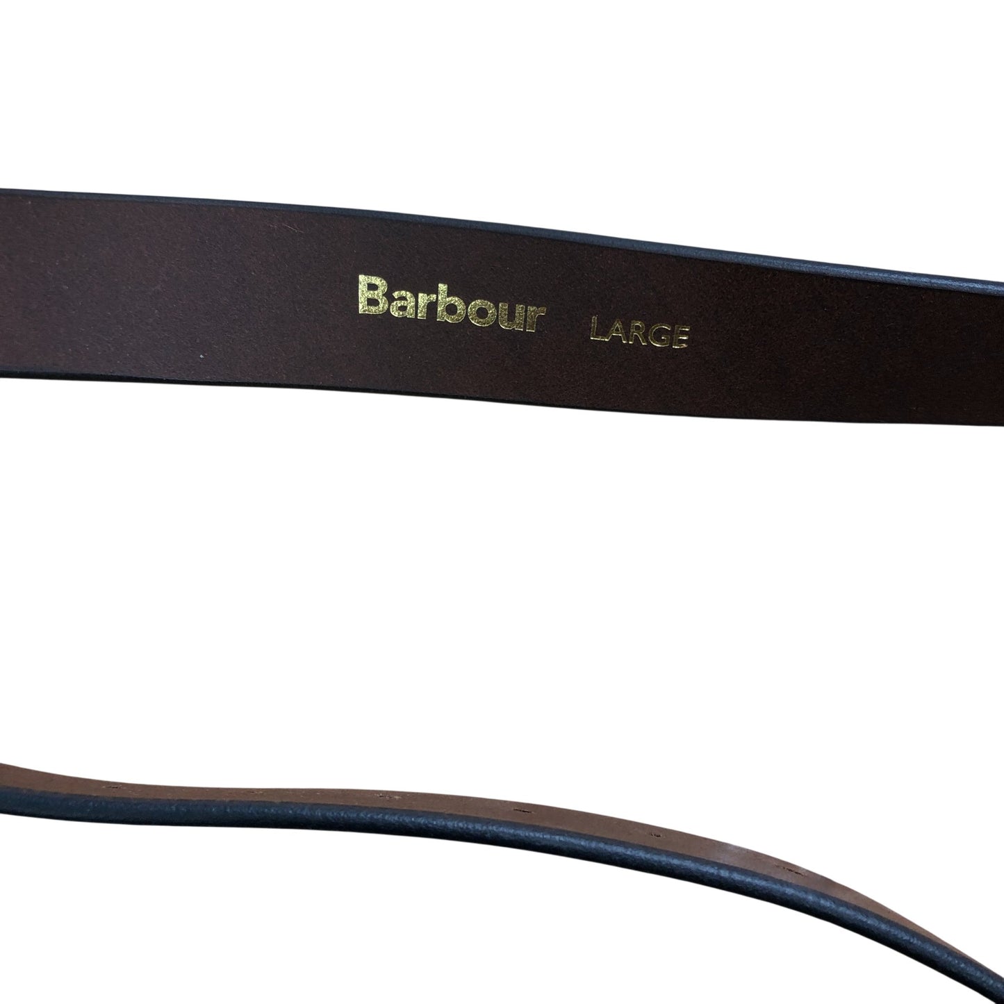 Barbour Large Leather Belt Men's Brown Classic Style Durable Design