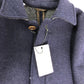 Barbour Men's Wool Overcoat Size M Navy Stylish Warm Button Front