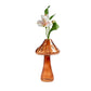 Mushroom Shaped Glass Bud Décor Vase Clear Modern Aesthetic Planters 6 Pieces