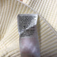 River Island Crew Neck Sweater Ecru Unisex Cream Ribbed Knit Long Sleeve Medium