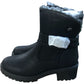 Brave Soul Black Boots Faux Fur Lining and Buckle Detail Women's Size 6
