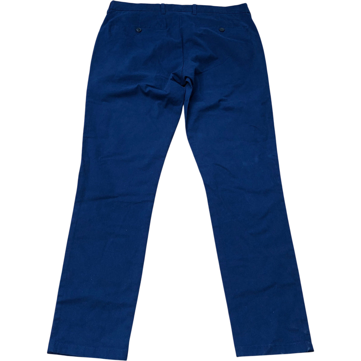Navy Blue Cotton Stretch Chino Trousers 34"x31"