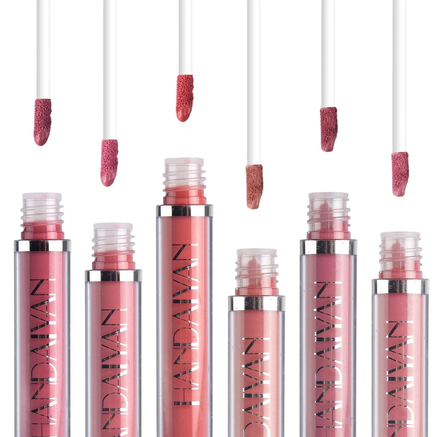 Handaiyan Matte Liquid Lipstick Set 6 Piece Set for Women Long Lasting Formula