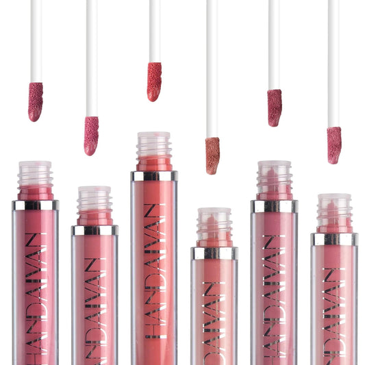 Handaiyan Matte Liquid Lipstick Set 6 Piece Set for Women Long Lasting Formula