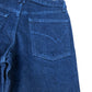 Dark Wash Straight Leg Jeans UK10R Women's 99 Cotton 1 Elastane
