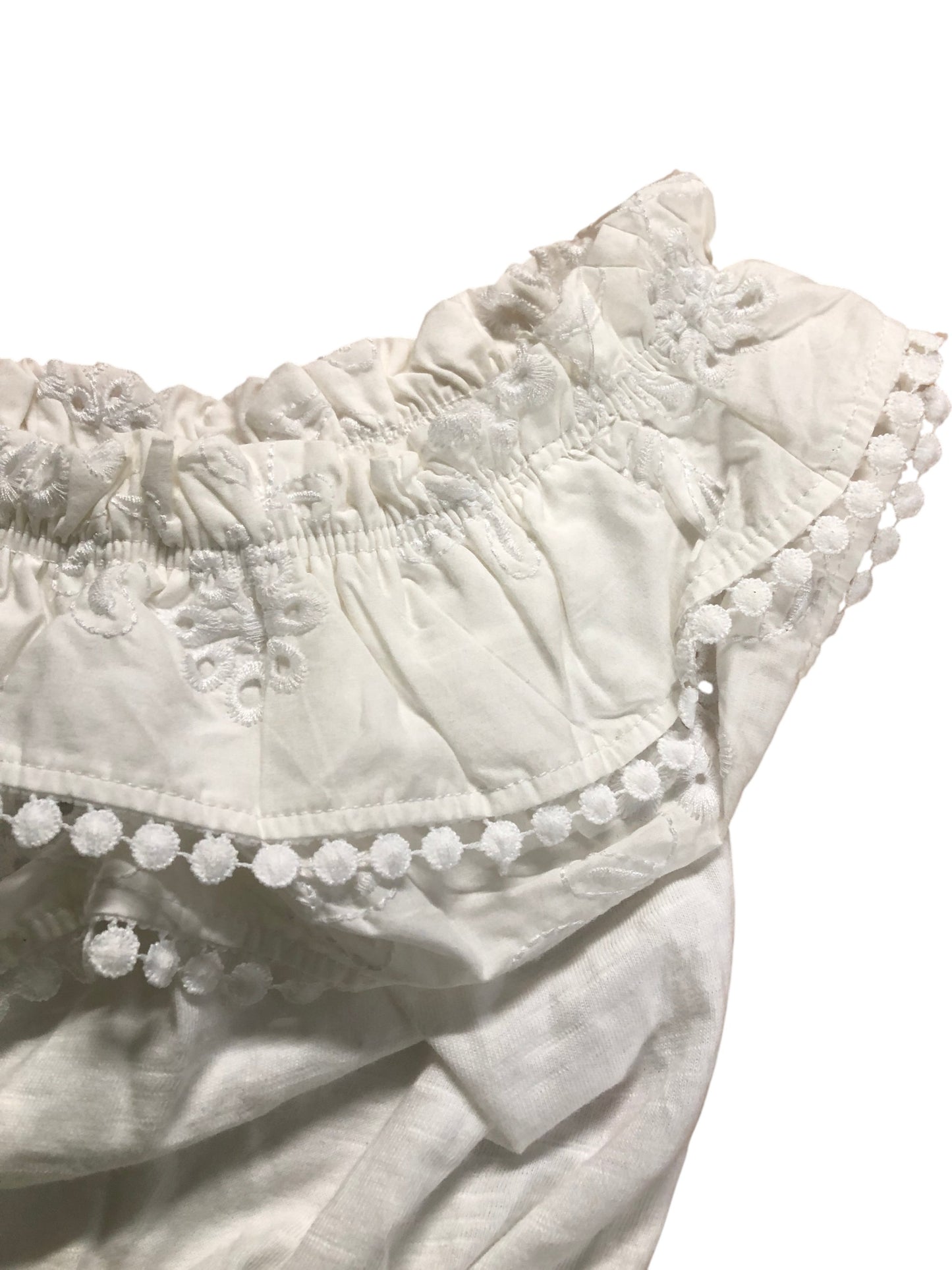 River Island Girls White Cotton Off Shoulder Top Size 5-6 Years Summer Style