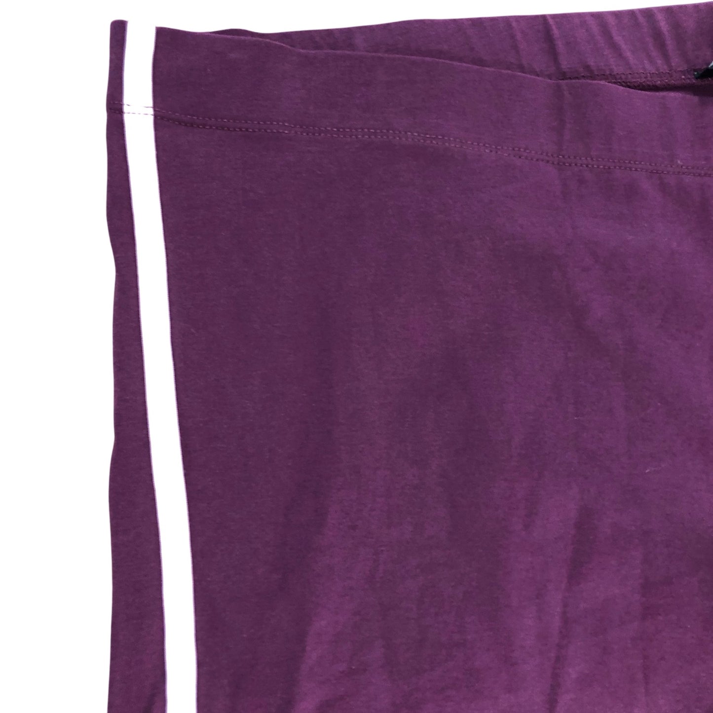 Yours Clothing Women's Purple Leggings With Side Stripes Cotton Blend