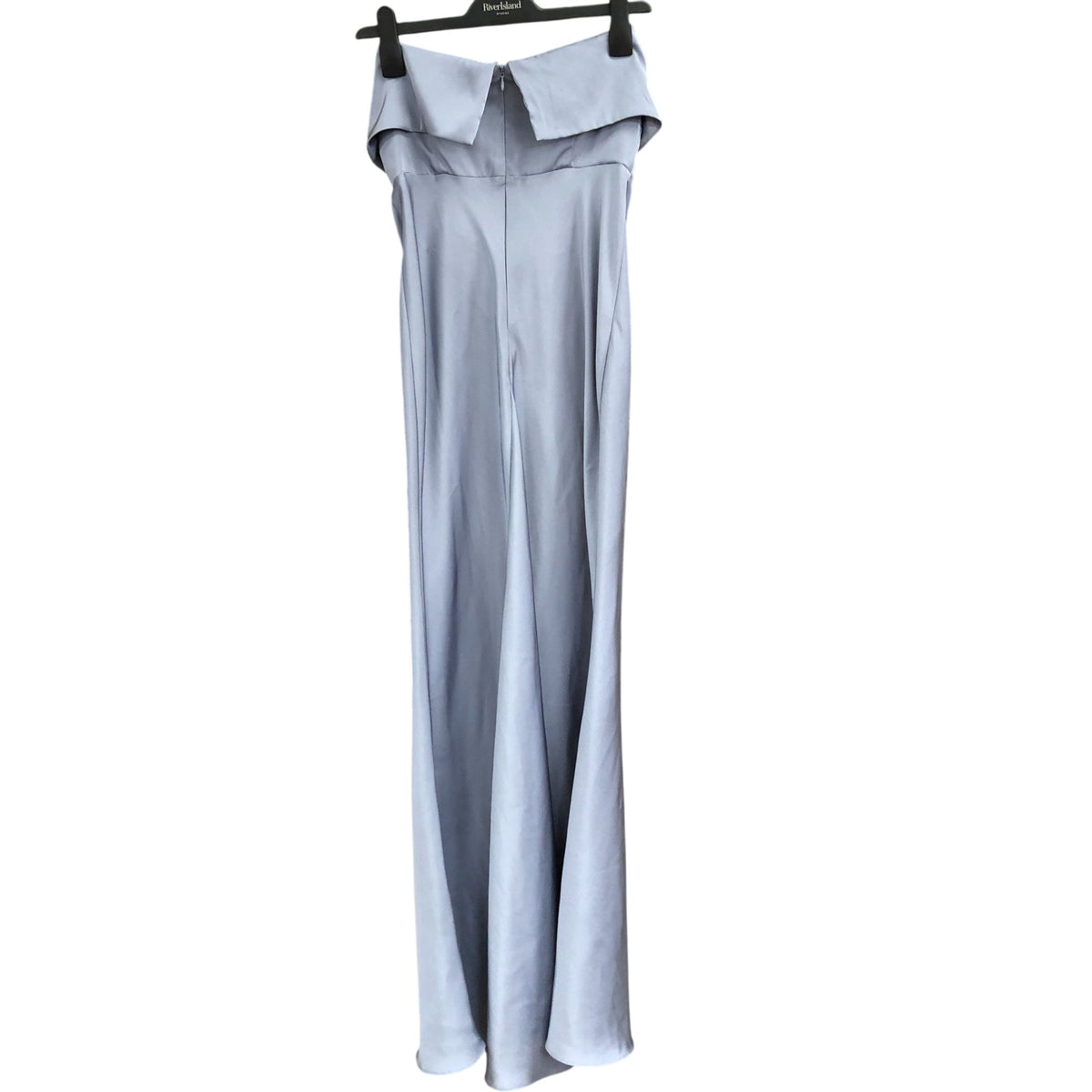 River Island Sleeveless Silver Satin Maxi Dress & Floral Midi Dress Size 8