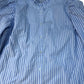 Baukjen Puff Sleeve Blouse UK14 Women's Blue Striped 100 Organic Cotton Top