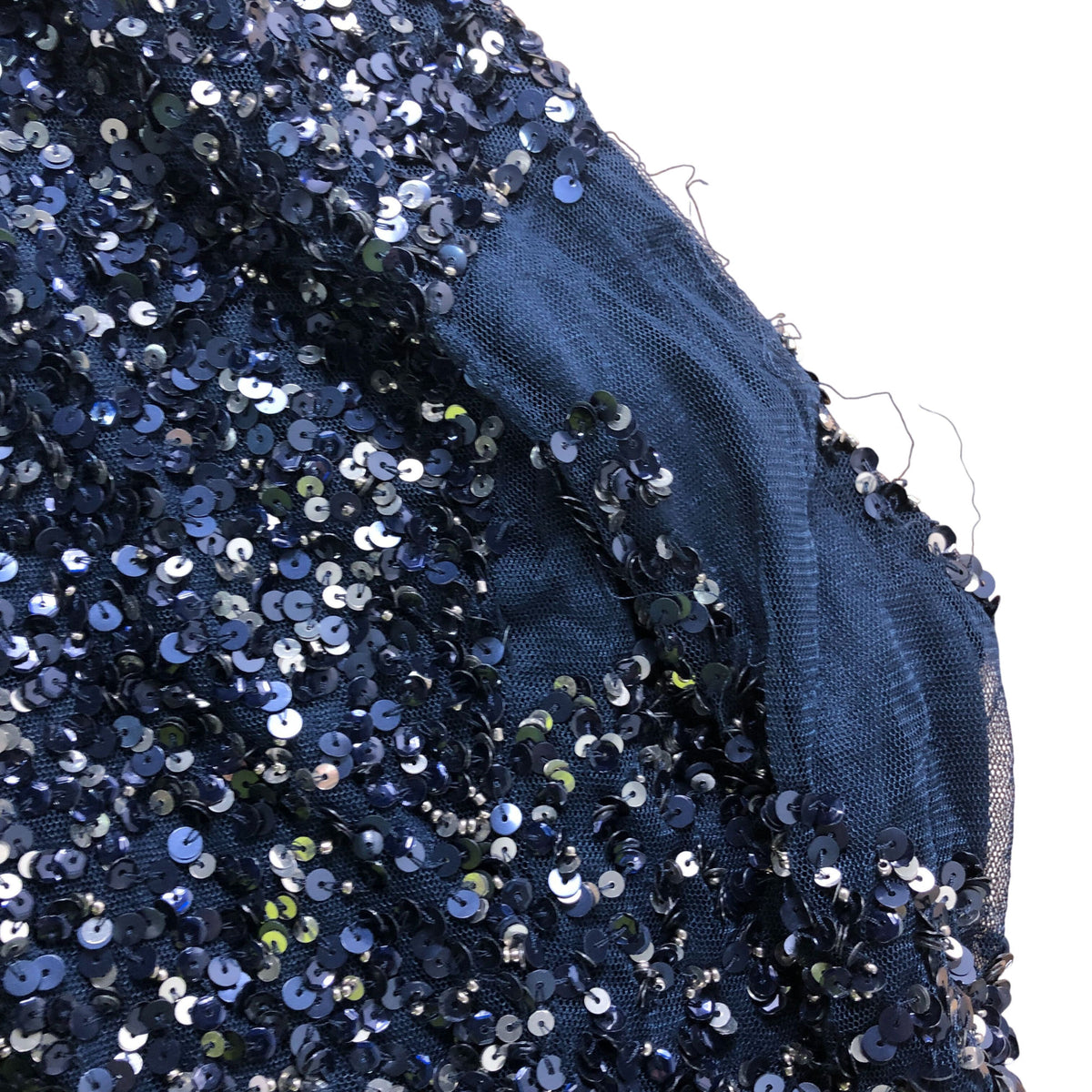 Maya Deluxe Evening Gown UK14 Women's Navy Blue Sequin Maxi Dress Formal Wear