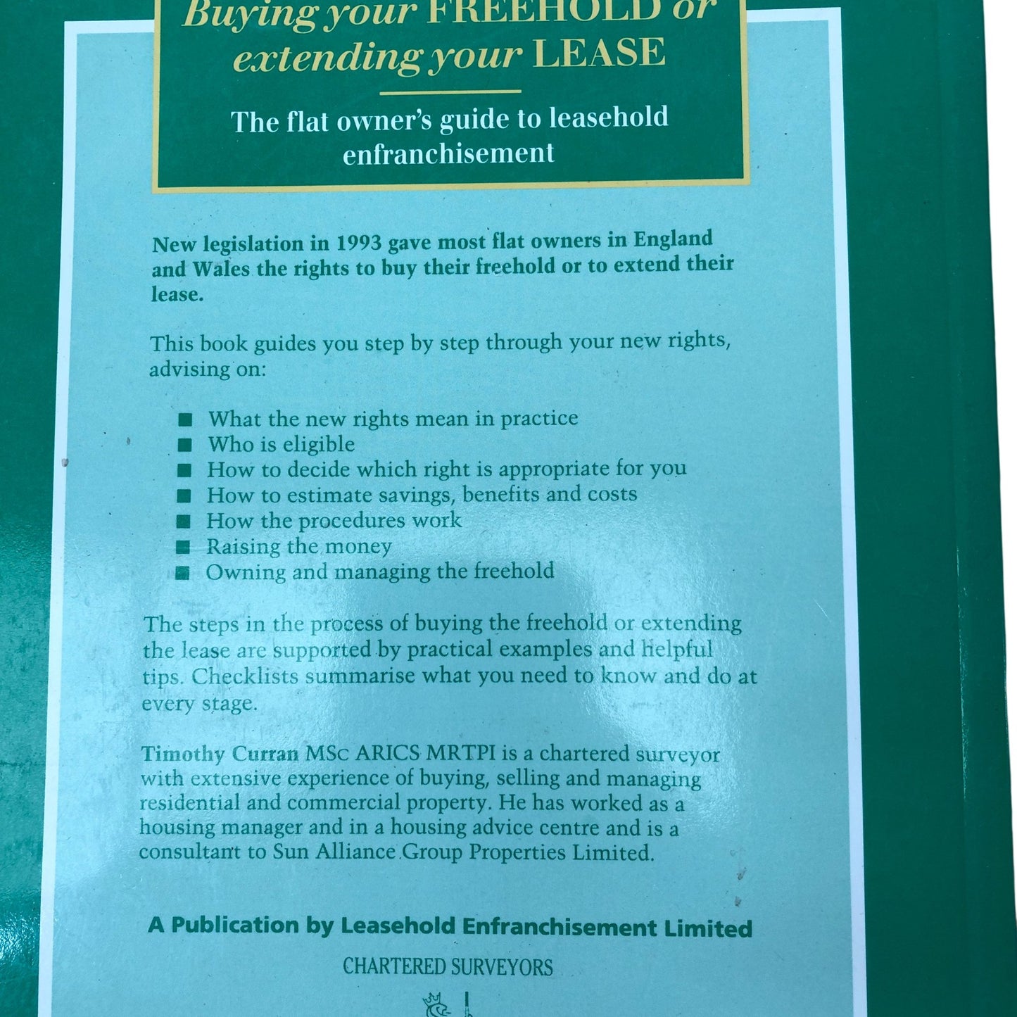 Buying Your Freehold or Extending Your Lease Book
