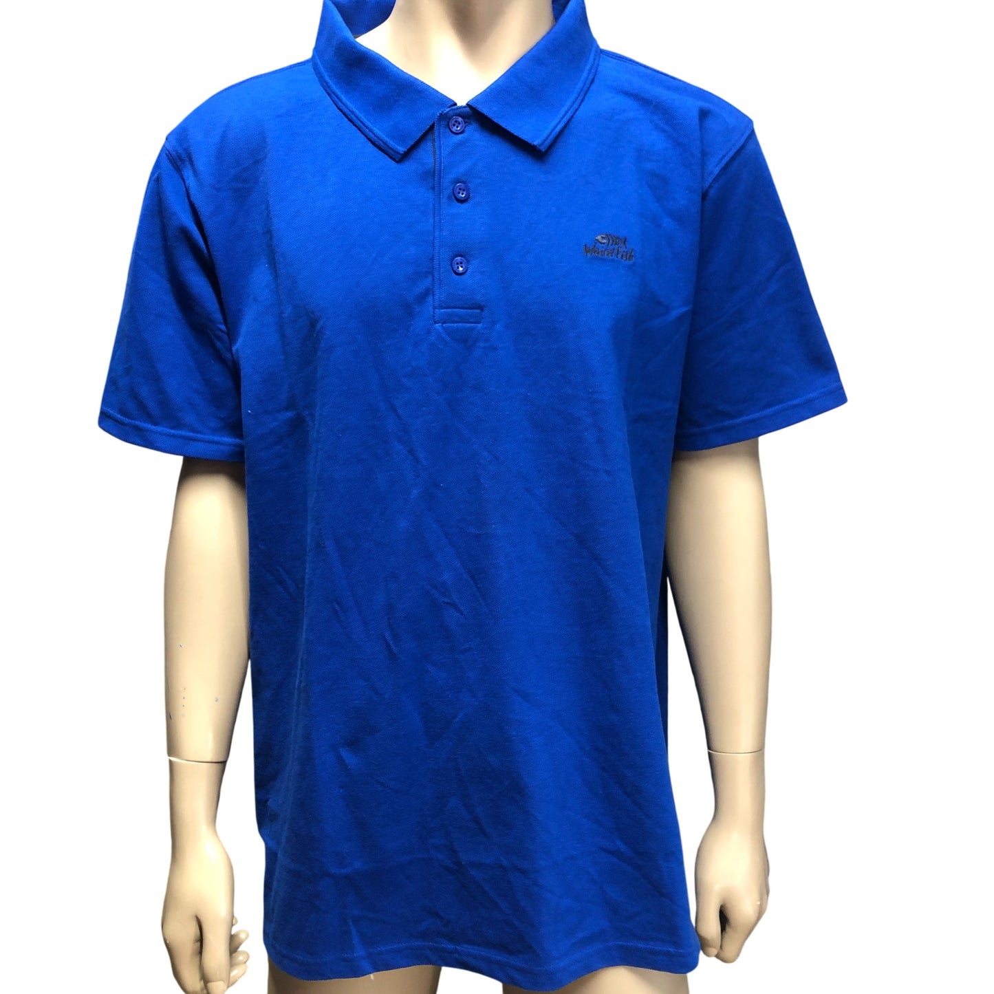 Weird Fish Polo Shirt 2XL Mens Cobalt Blue Casual Cotton Short Sleeve
