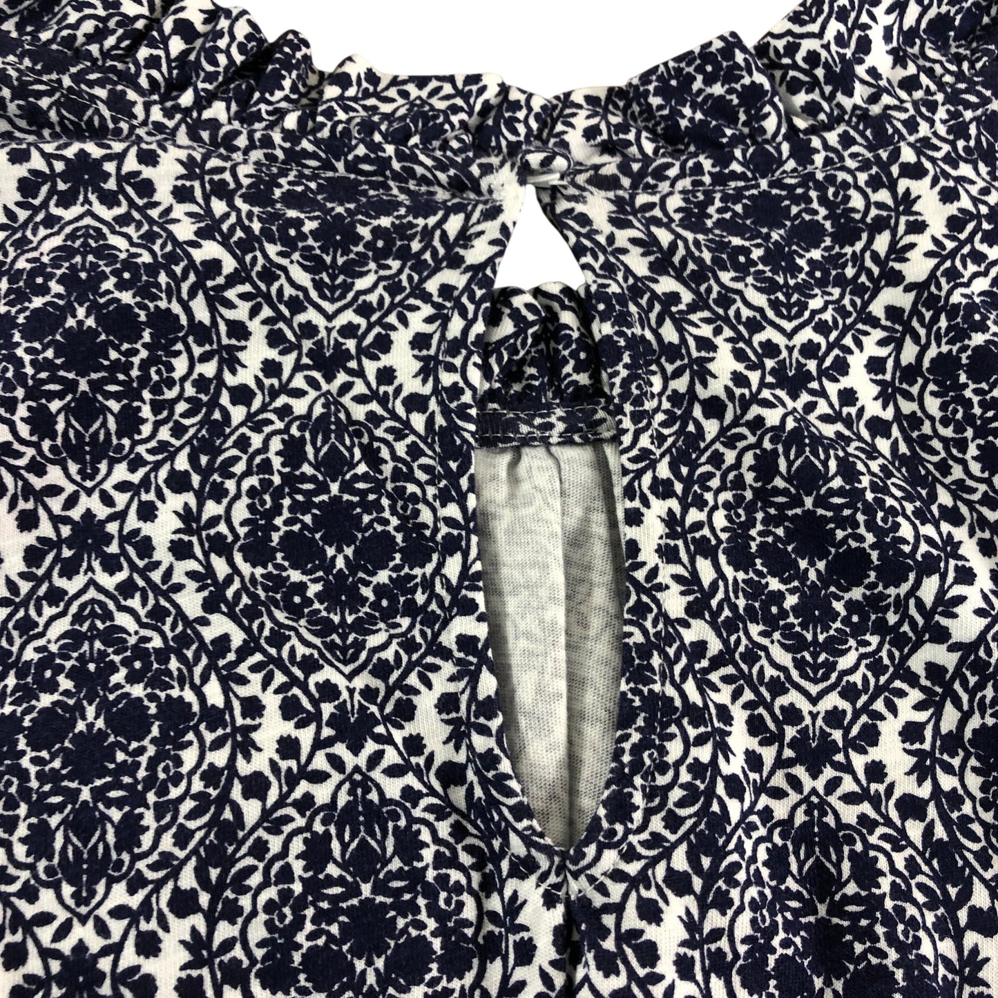 Branded Navy Ruffle Jersey Mini Dress - Size 14