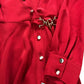 River Island Red Crepe Hanky Hem Shirt Dress Size 8