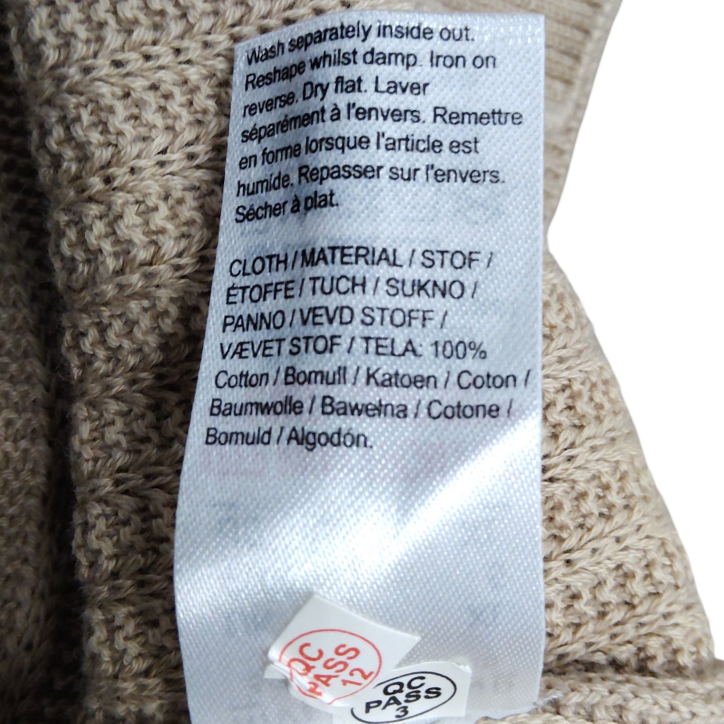 River Island Men’s XL Beige Polo Short Sleeve Collar Soft Knit Top