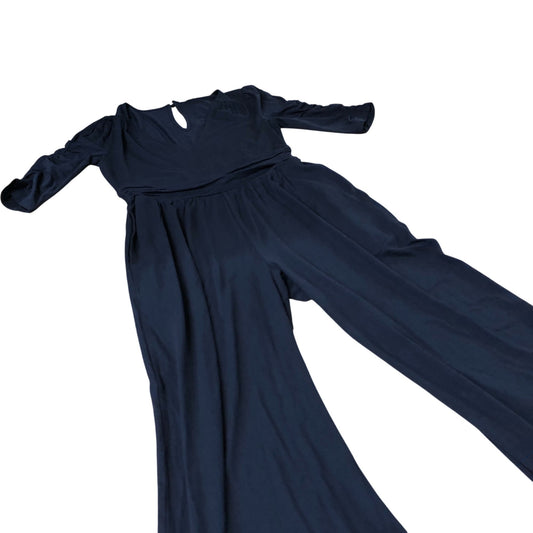 Jumpsuit Women's Navy Blue Flared Sleeve Elegant Design UK8