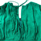 Branded Green Ruched Mini Dress - Size 16