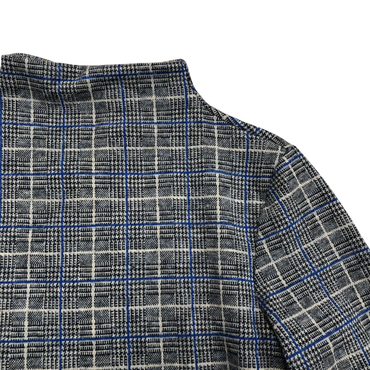 River Island Heritage Grey Plaid High Neck Top